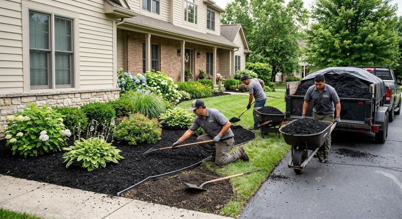 Black Mulch Installation in Ventura County, CA