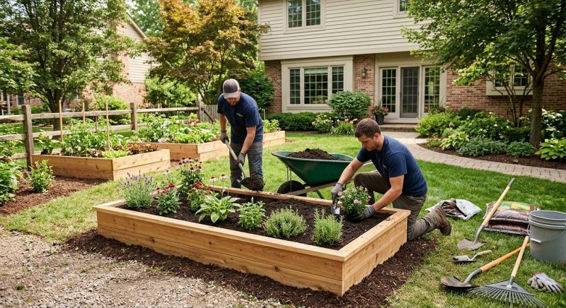 Raised Flower Bed Installation in Ventura County, CA