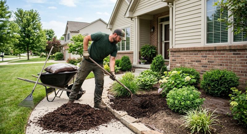 Red Mulch Installation in Honolulu, HI