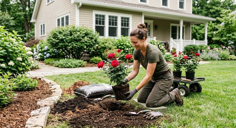 Rose Bush Planting in Ventura County, CA