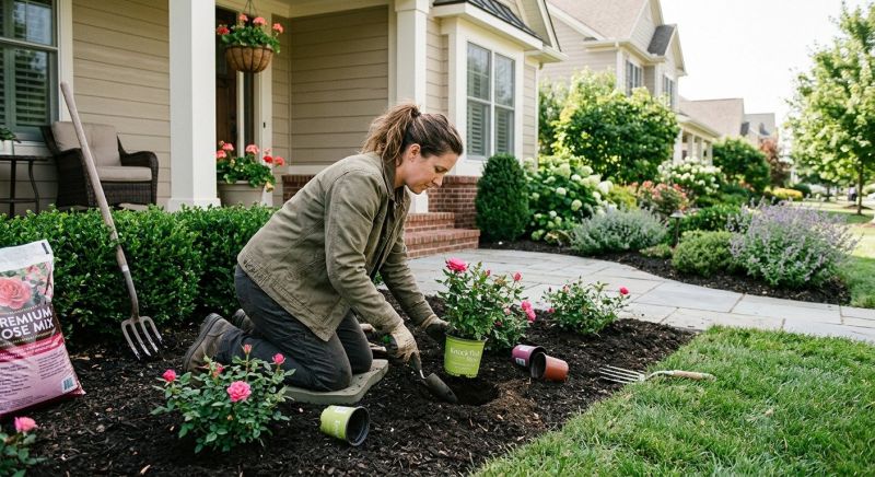 Rose Bush Planting in Honolulu, HI